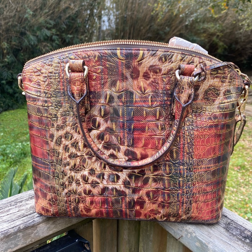 Brahmin Melbourne duxbury Animal tartan handbag
